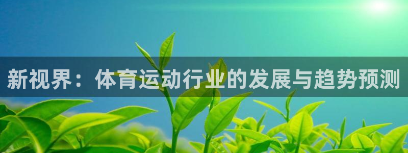 k1体育app官网登录入口：新视界：体育运动行业的发展与趋势预测
