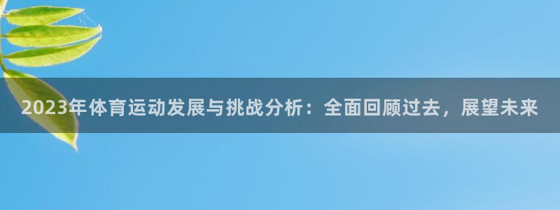 k1体育链接：2023年体育运动发展与挑战分析：全面回顾过去，展望未来